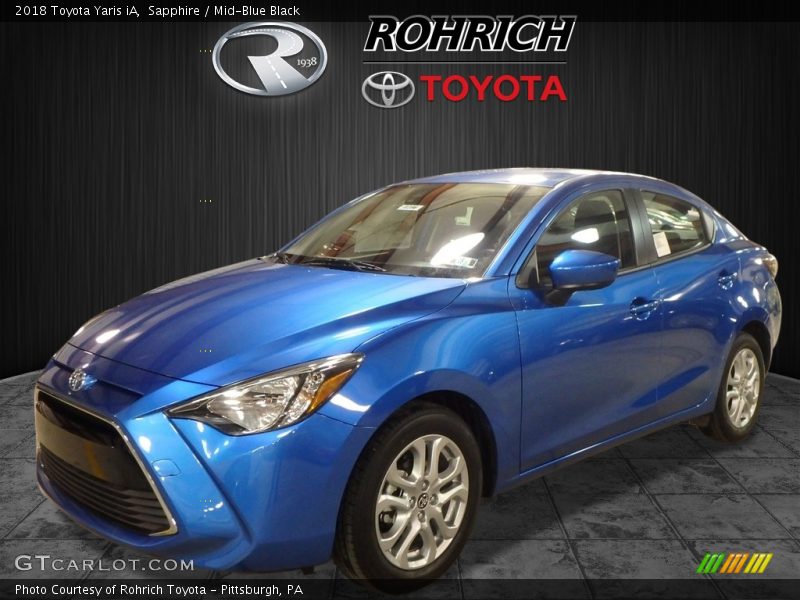 Sapphire / Mid-Blue Black 2018 Toyota Yaris iA