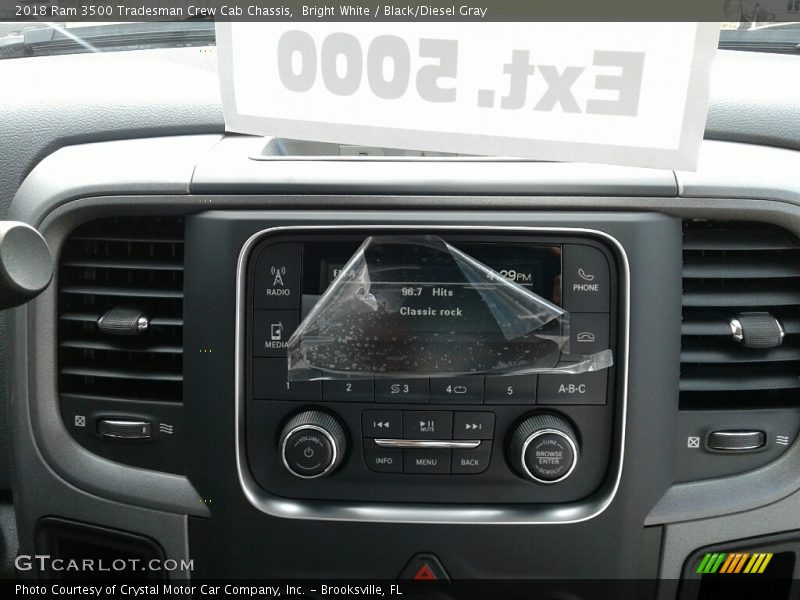 Bright White / Black/Diesel Gray 2018 Ram 3500 Tradesman Crew Cab Chassis