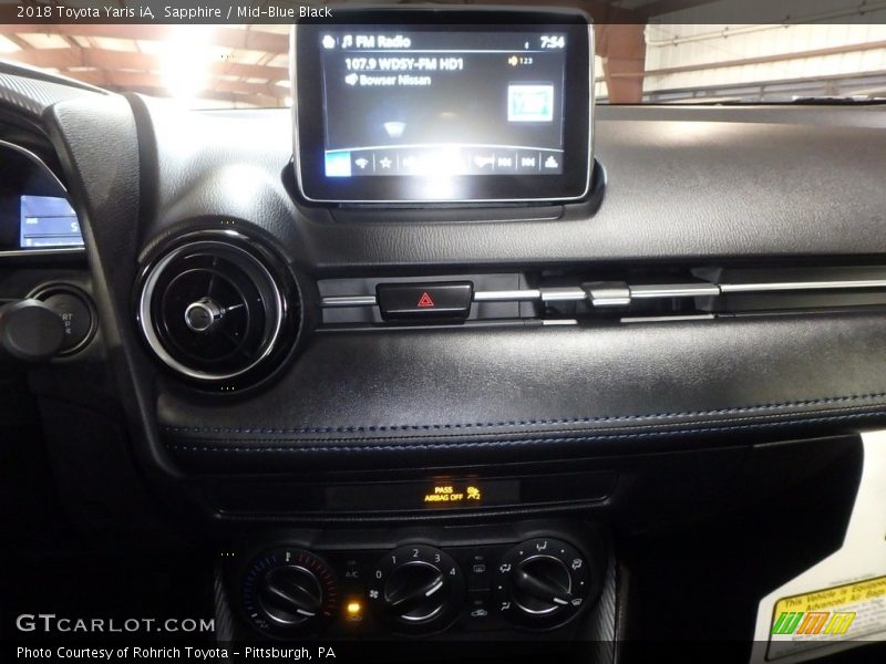 Sapphire / Mid-Blue Black 2018 Toyota Yaris iA