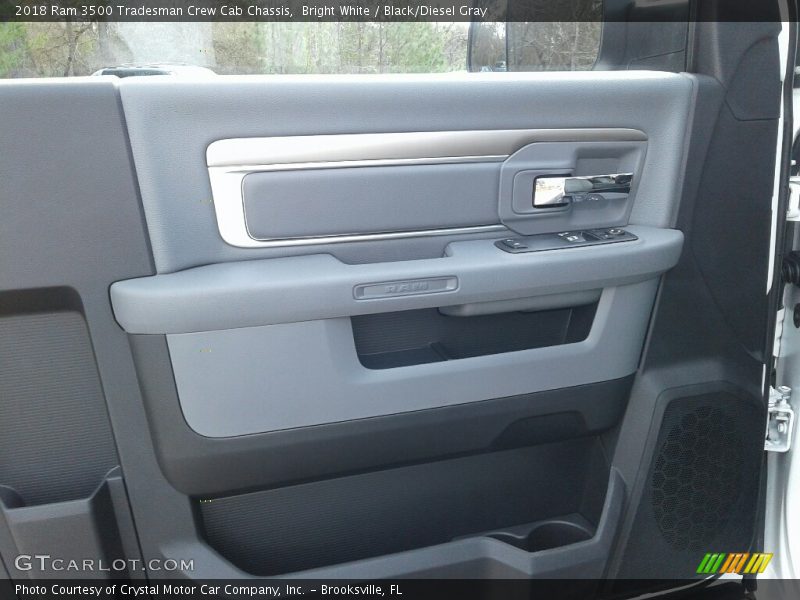 Bright White / Black/Diesel Gray 2018 Ram 3500 Tradesman Crew Cab Chassis