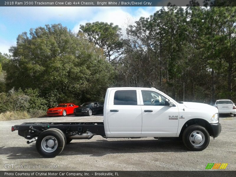 Bright White / Black/Diesel Gray 2018 Ram 3500 Tradesman Crew Cab 4x4 Chassis