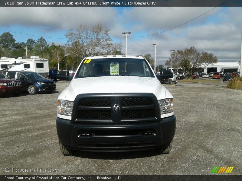 Bright White / Black/Diesel Gray 2018 Ram 3500 Tradesman Crew Cab 4x4 Chassis