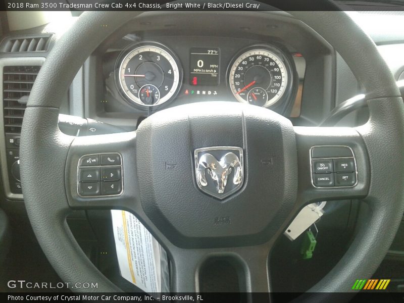 Bright White / Black/Diesel Gray 2018 Ram 3500 Tradesman Crew Cab 4x4 Chassis