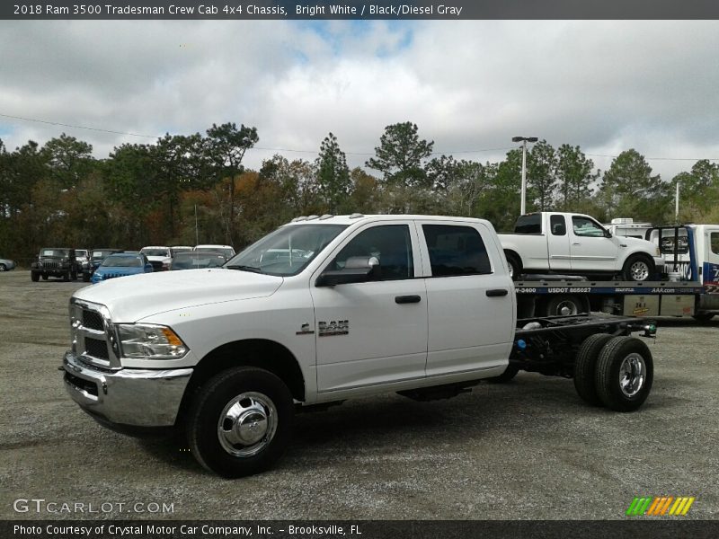 Bright White / Black/Diesel Gray 2018 Ram 3500 Tradesman Crew Cab 4x4 Chassis