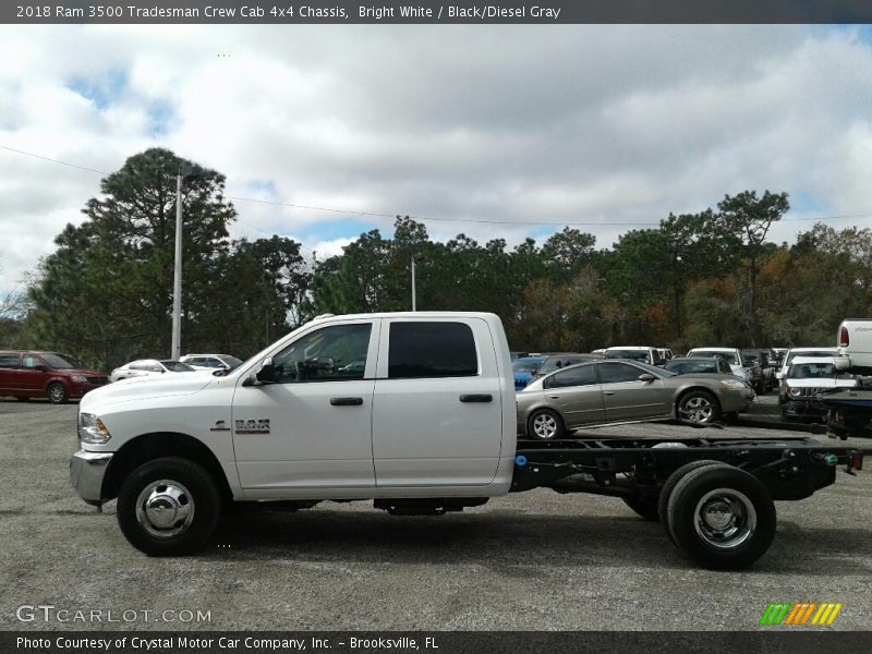 Bright White / Black/Diesel Gray 2018 Ram 3500 Tradesman Crew Cab 4x4 Chassis