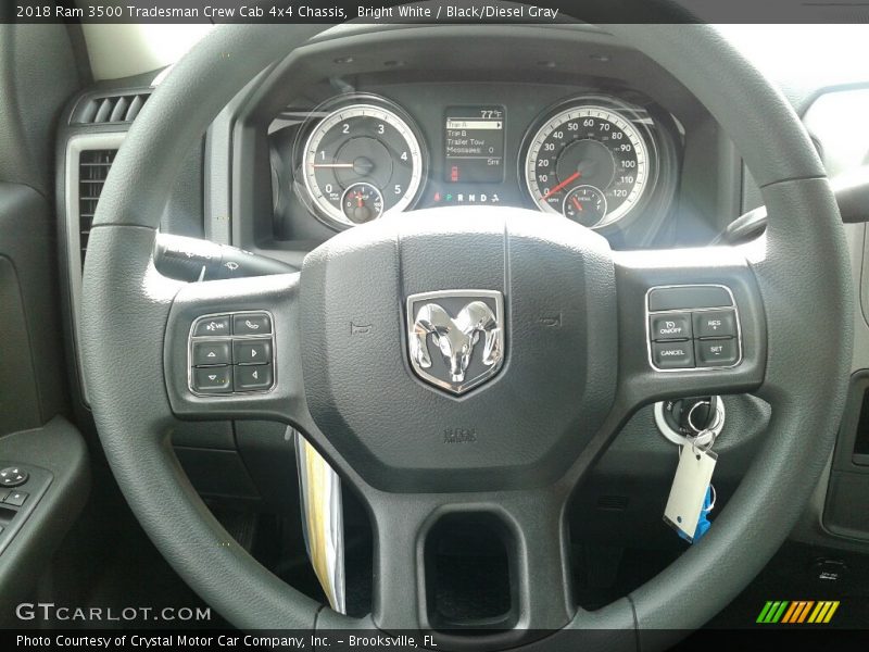 Bright White / Black/Diesel Gray 2018 Ram 3500 Tradesman Crew Cab 4x4 Chassis