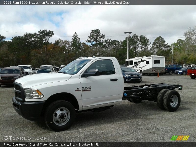 Bright White / Black/Diesel Gray 2018 Ram 3500 Tradesman Regular Cab 4x4 Chassis