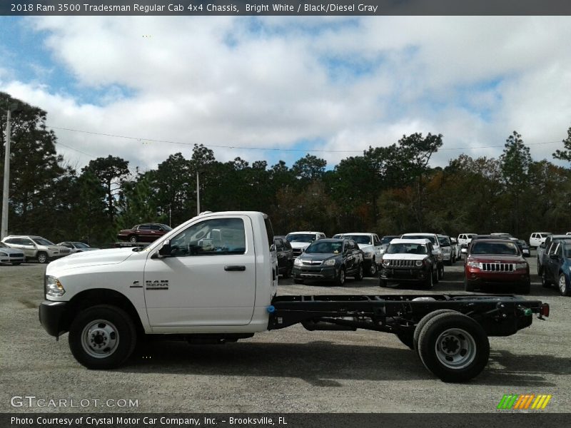 Bright White / Black/Diesel Gray 2018 Ram 3500 Tradesman Regular Cab 4x4 Chassis