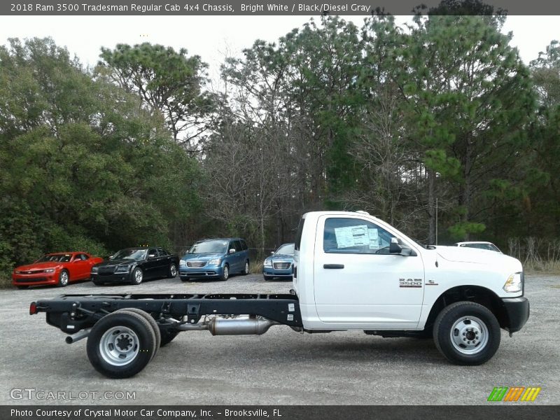 Bright White / Black/Diesel Gray 2018 Ram 3500 Tradesman Regular Cab 4x4 Chassis