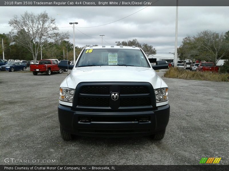 Bright White / Black/Diesel Gray 2018 Ram 3500 Tradesman Regular Cab 4x4 Chassis