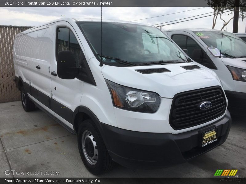 Oxford White / Pewter 2017 Ford Transit Van 150 LR Long