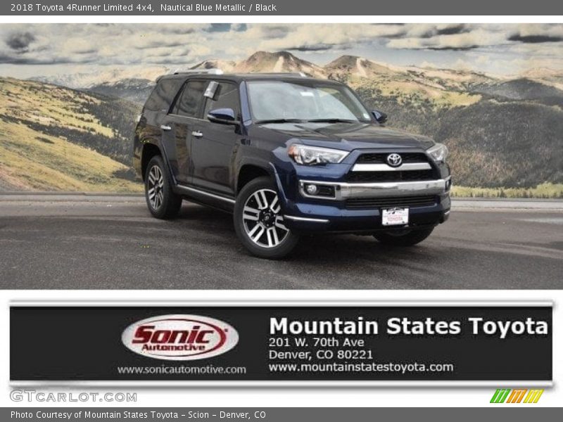 Nautical Blue Metallic / Black 2018 Toyota 4Runner Limited 4x4