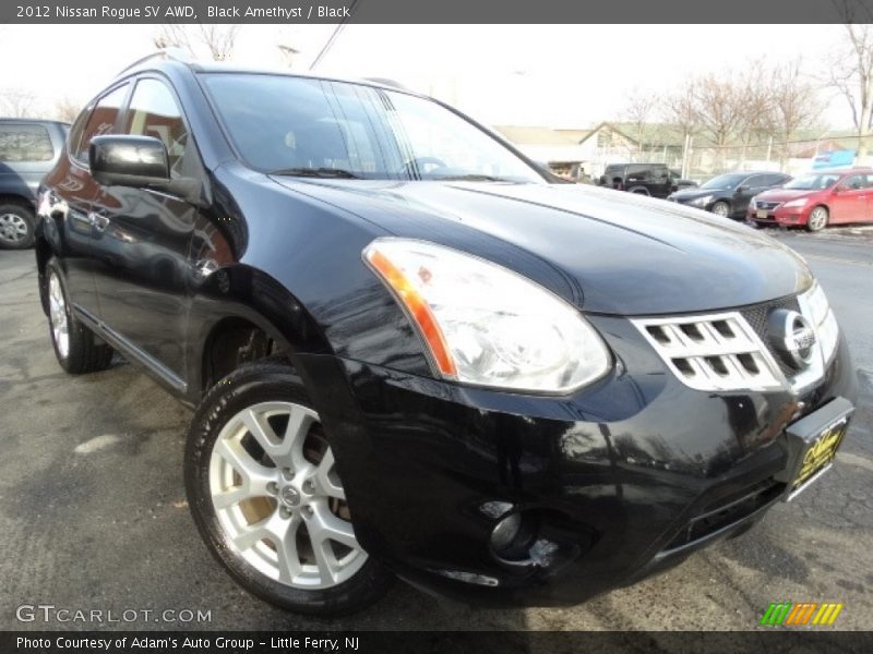 Black Amethyst / Black 2012 Nissan Rogue SV AWD