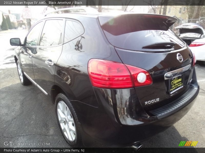 Black Amethyst / Black 2012 Nissan Rogue SV AWD