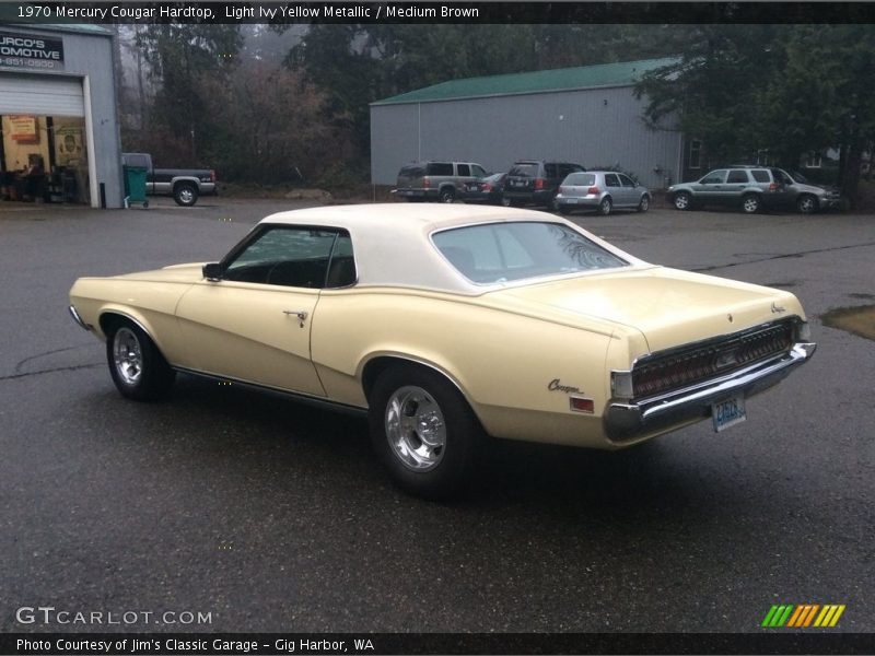 Light Ivy Yellow Metallic / Medium Brown 1970 Mercury Cougar Hardtop