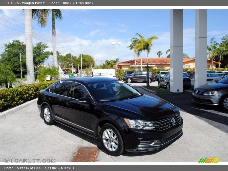 Black / Titan Black 2016 Volkswagen Passat S Sedan