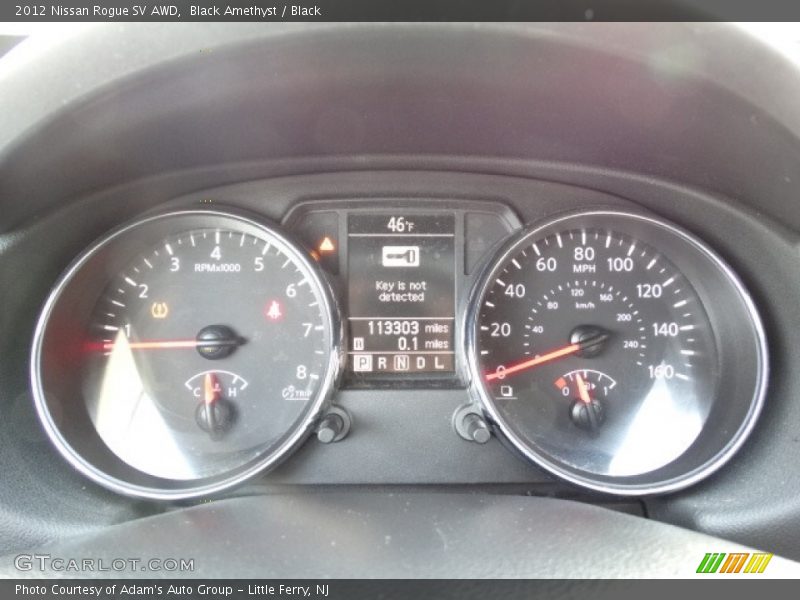 Black Amethyst / Black 2012 Nissan Rogue SV AWD