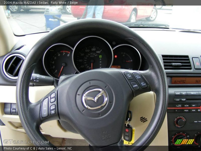 Rally White / Beige 2004 Mazda MAZDA3 i Sedan