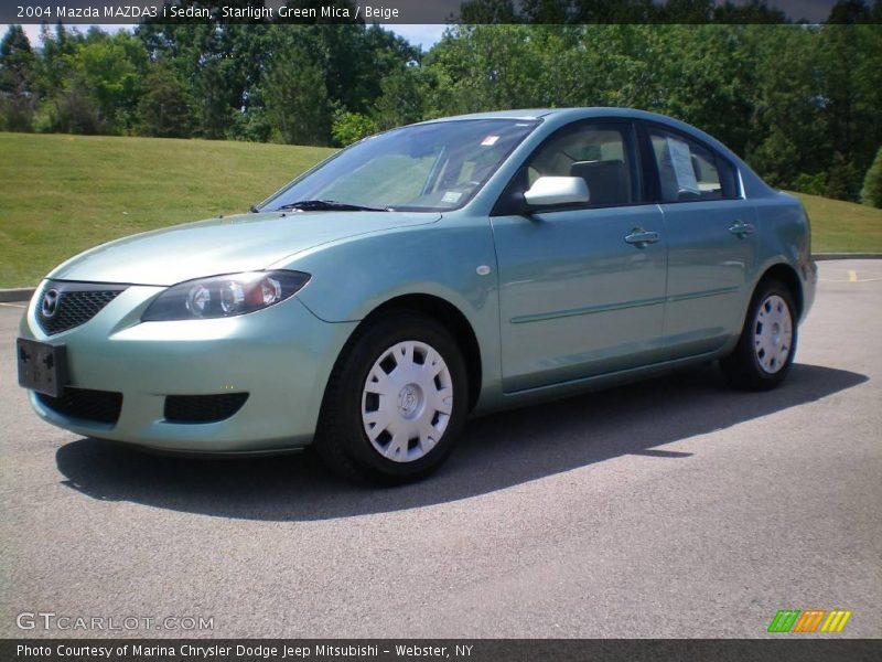 Starlight Green Mica / Beige 2004 Mazda MAZDA3 i Sedan