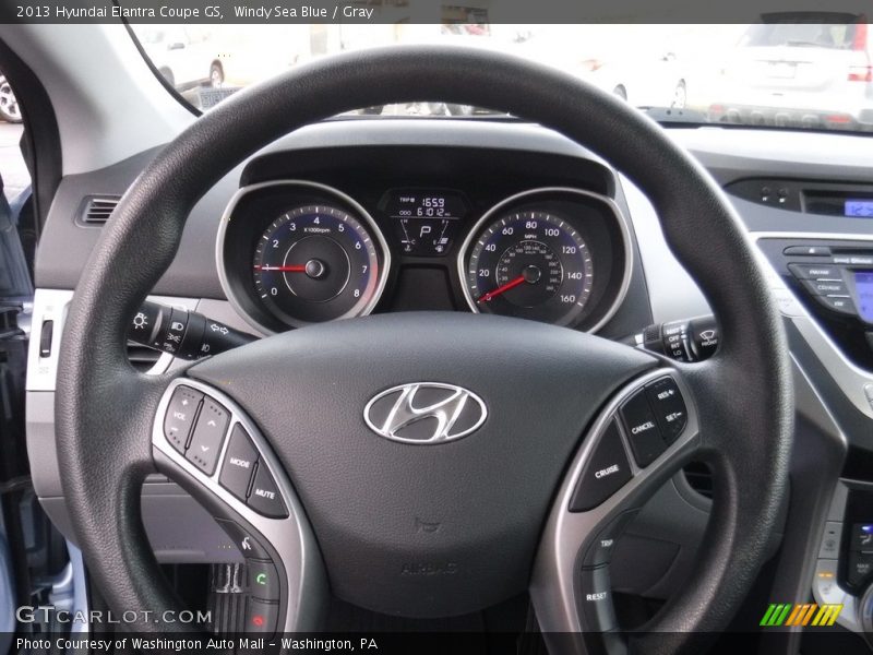 Windy Sea Blue / Gray 2013 Hyundai Elantra Coupe GS