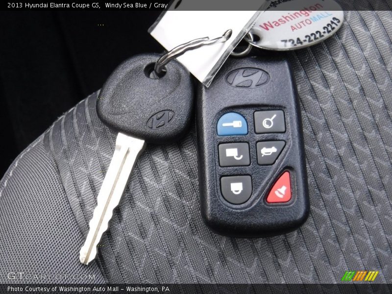 Windy Sea Blue / Gray 2013 Hyundai Elantra Coupe GS