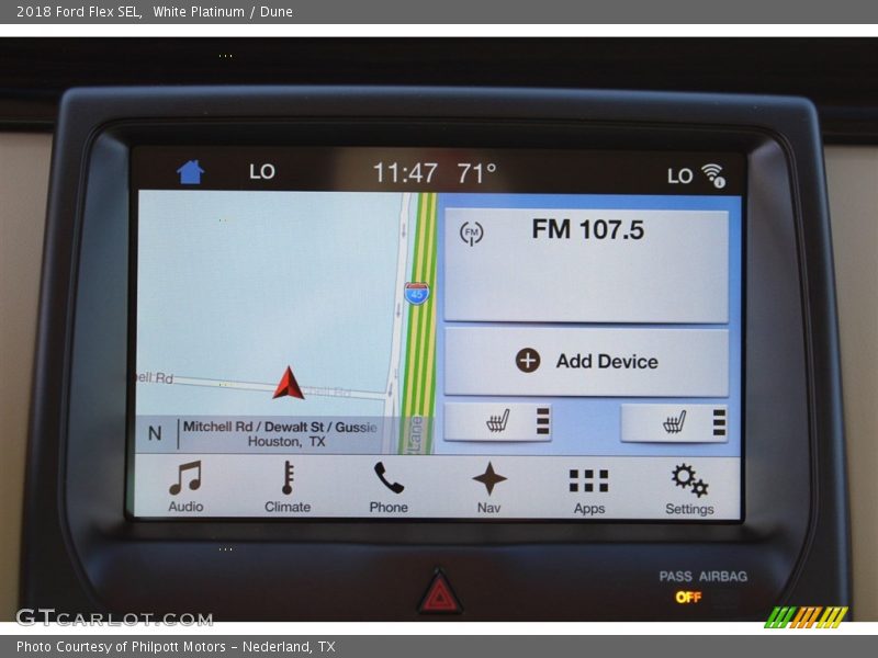 Navigation of 2018 Flex SEL