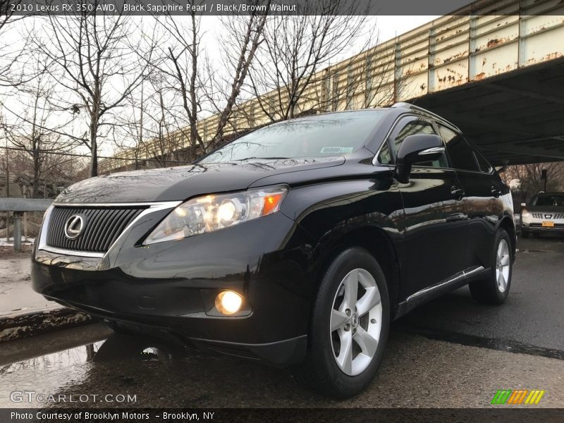 Black Sapphire Pearl / Black/Brown Walnut 2010 Lexus RX 350 AWD