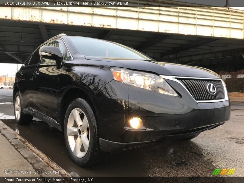 Black Sapphire Pearl / Black/Brown Walnut 2010 Lexus RX 350 AWD