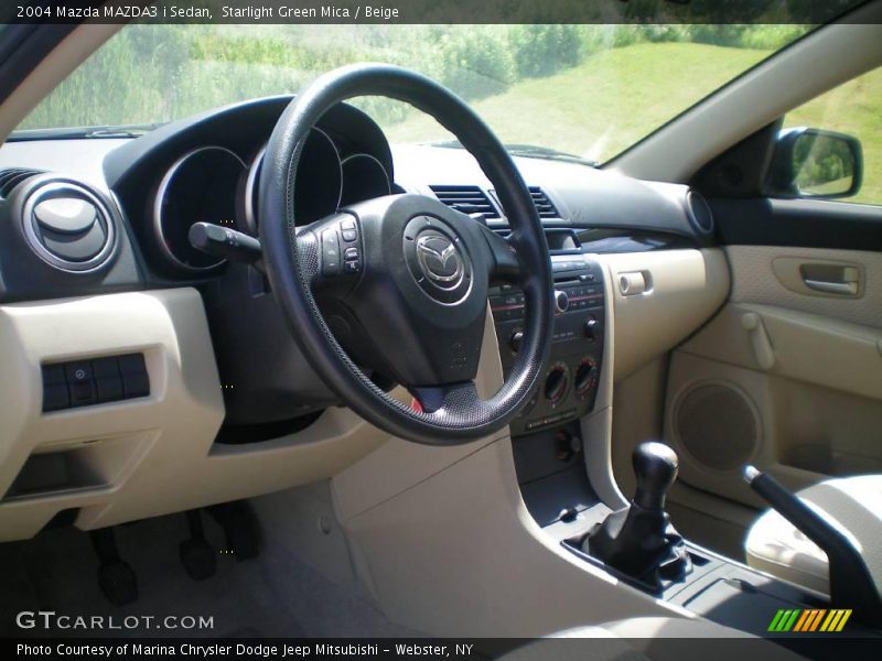 Starlight Green Mica / Beige 2004 Mazda MAZDA3 i Sedan