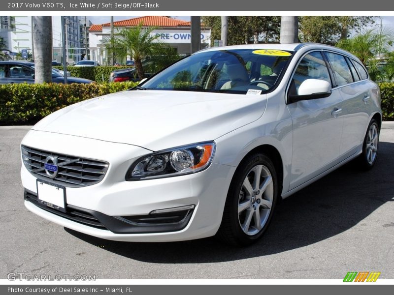 Ice White / Soft Beige/Off-Black 2017 Volvo V60 T5