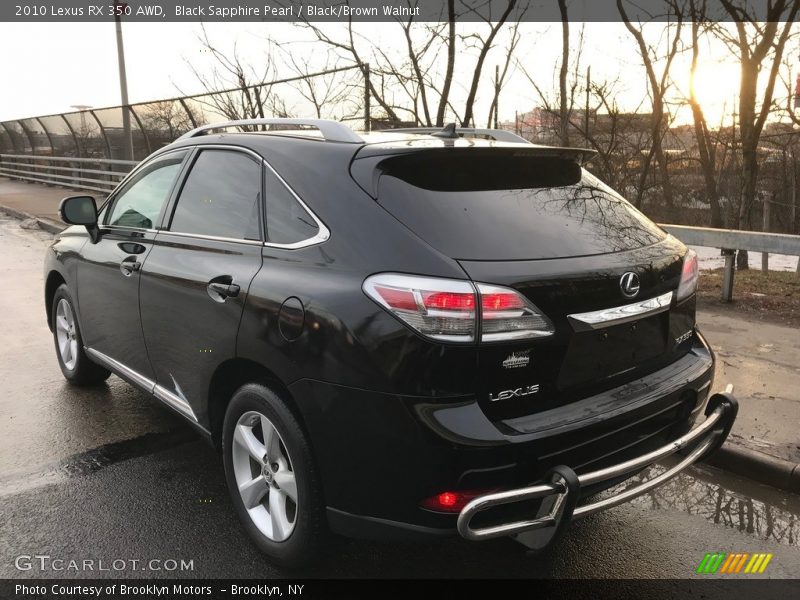 Black Sapphire Pearl / Black/Brown Walnut 2010 Lexus RX 350 AWD