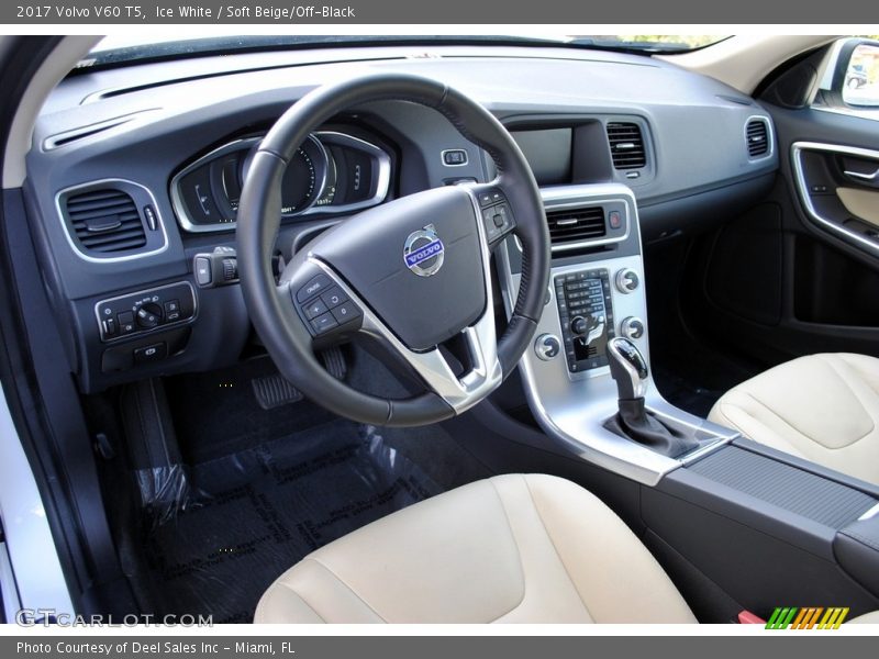  2017 V60 T5 Soft Beige/Off-Black Interior