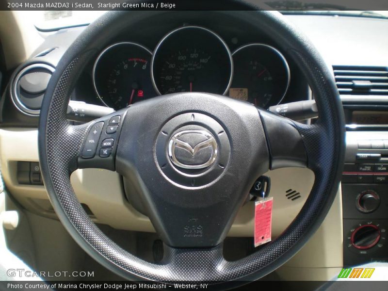 Starlight Green Mica / Beige 2004 Mazda MAZDA3 i Sedan