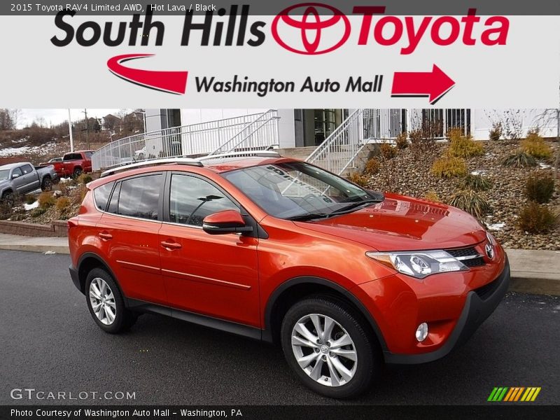 Hot Lava / Black 2015 Toyota RAV4 Limited AWD