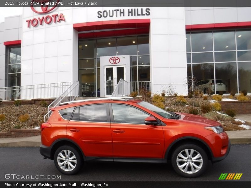 Hot Lava / Black 2015 Toyota RAV4 Limited AWD