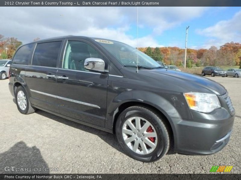 Dark Charcoal Pearl / Black/Light Graystone 2012 Chrysler Town & Country Touring - L