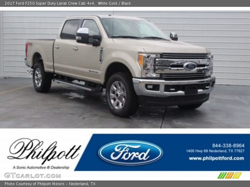 White Gold / Black 2017 Ford F250 Super Duty Lariat Crew Cab 4x4