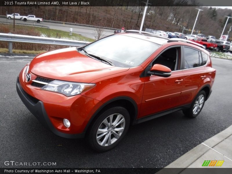 Hot Lava / Black 2015 Toyota RAV4 Limited AWD