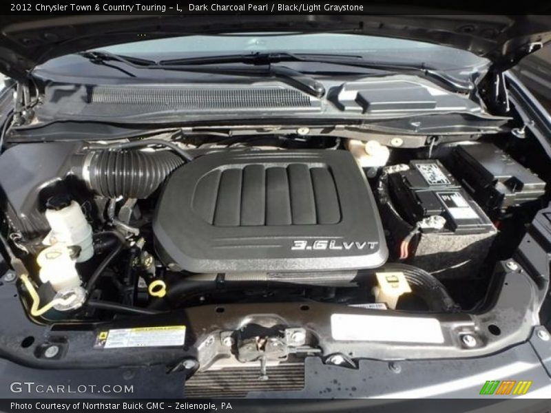 Dark Charcoal Pearl / Black/Light Graystone 2012 Chrysler Town & Country Touring - L