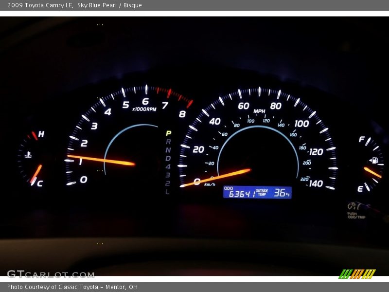 Sky Blue Pearl / Bisque 2009 Toyota Camry LE