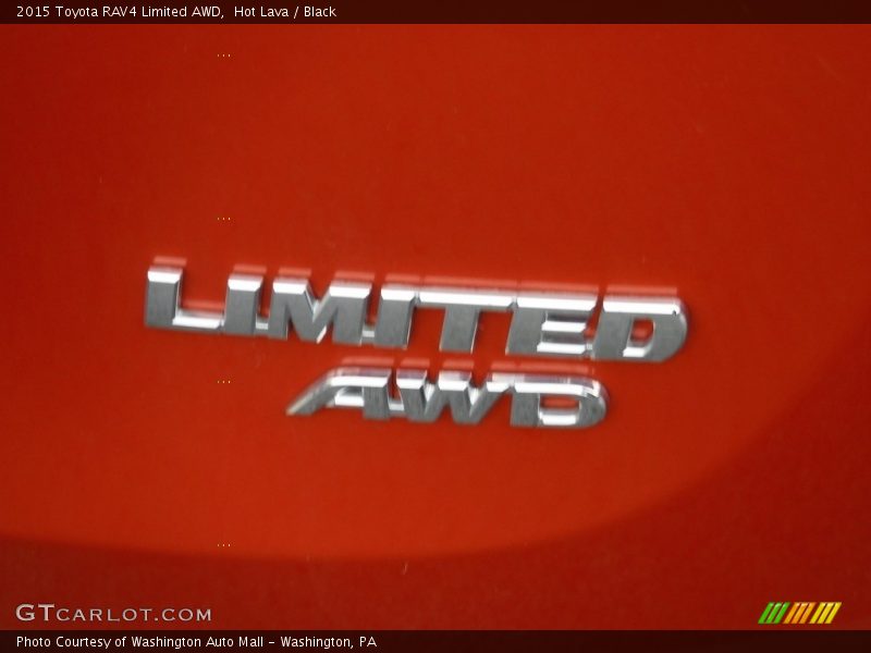 Hot Lava / Black 2015 Toyota RAV4 Limited AWD