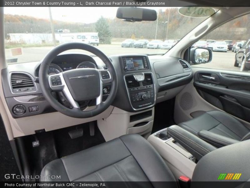 Dark Charcoal Pearl / Black/Light Graystone 2012 Chrysler Town & Country Touring - L
