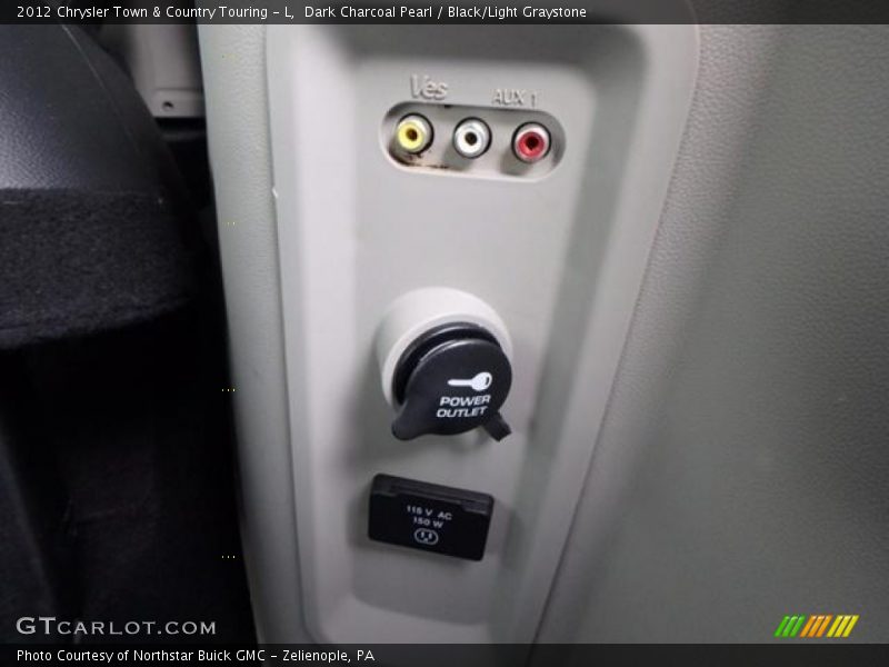 Dark Charcoal Pearl / Black/Light Graystone 2012 Chrysler Town & Country Touring - L