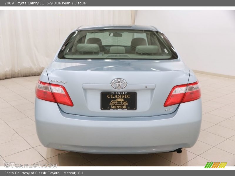 Sky Blue Pearl / Bisque 2009 Toyota Camry LE
