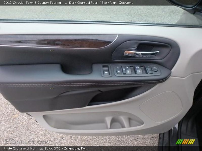 Dark Charcoal Pearl / Black/Light Graystone 2012 Chrysler Town & Country Touring - L