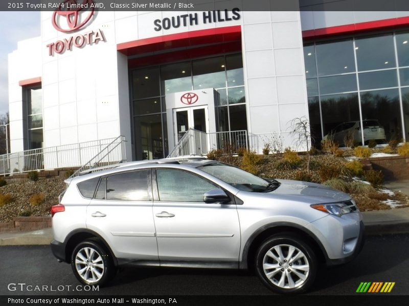 Classic Silver Metallic / Black 2015 Toyota RAV4 Limited AWD