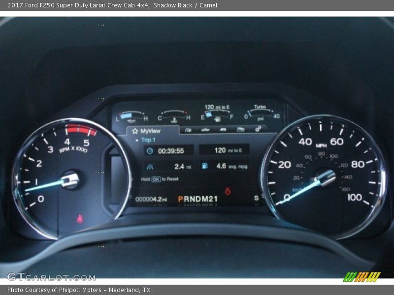 Shadow Black / Camel 2017 Ford F250 Super Duty Lariat Crew Cab 4x4