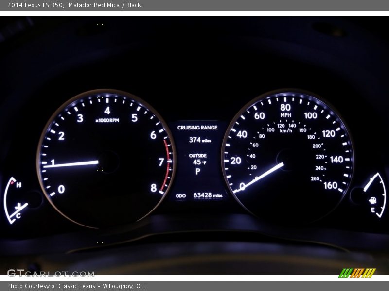 Matador Red Mica / Black 2014 Lexus ES 350