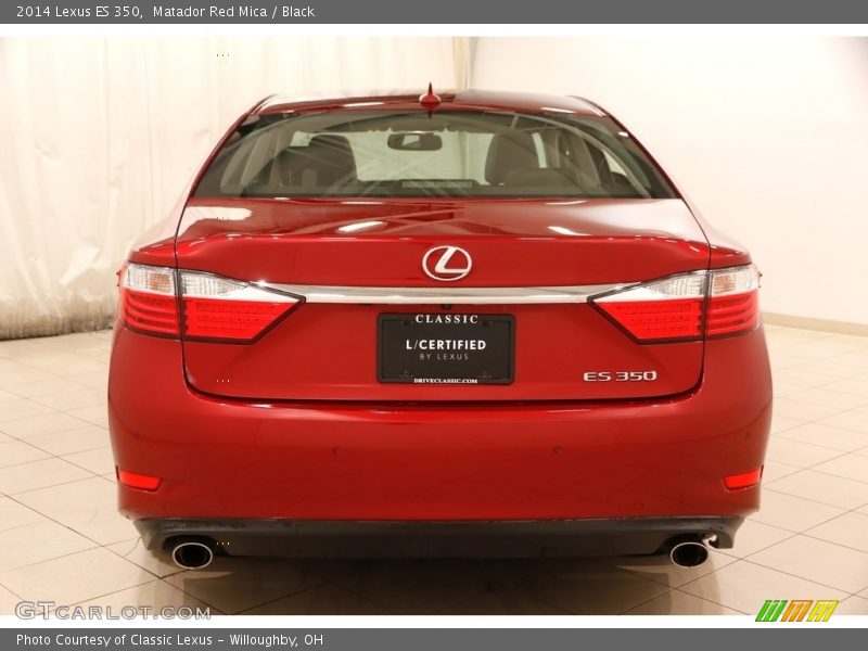 Matador Red Mica / Black 2014 Lexus ES 350