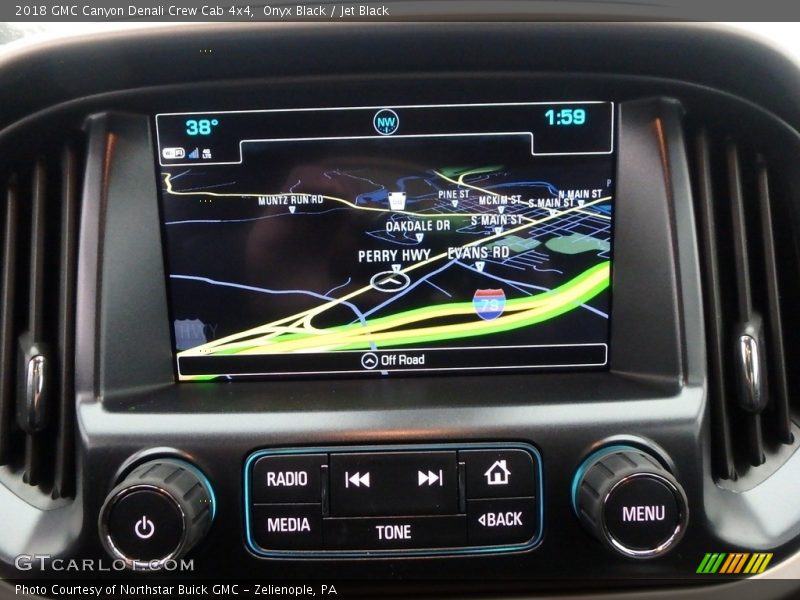 Navigation of 2018 Canyon Denali Crew Cab 4x4